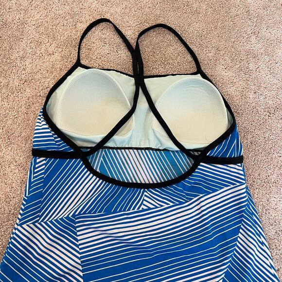 Nike Swim Women's Tankini Blue White Stripes Size‎ 12 - Picture 10 of 12